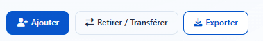 Three buttons Add, Remove/Transfer, Export