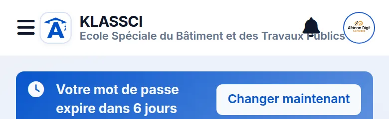 Barre du haut sur téléphone — Avant